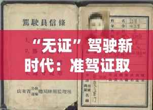 “无证”驾驶新时代：准驾证取消政策的革新之路
