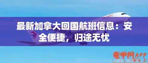 最新加拿大回国航班信息:安全便捷,归途无忧