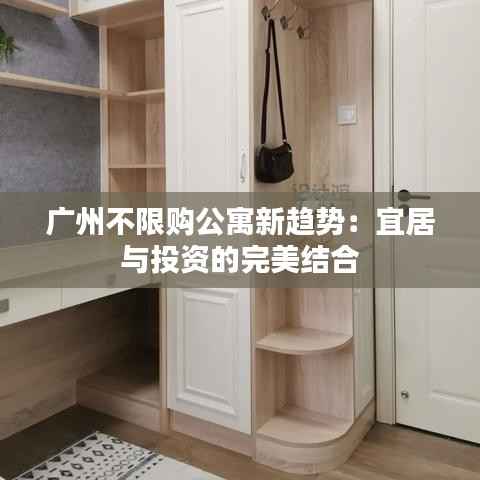 广州不限购公寓新趋势:宜居与投资的完美结合