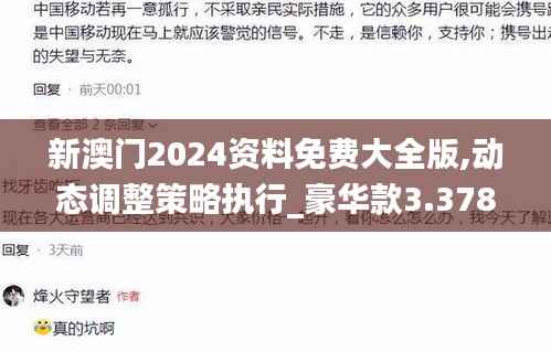 新澳门2024资料免费大全版,动态调整策略执行_豪华款3.378