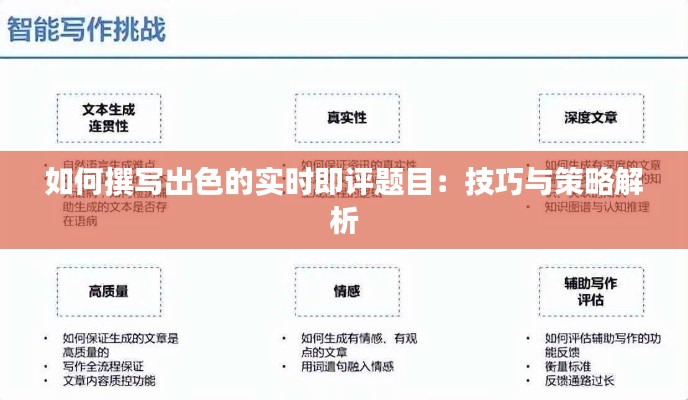 如何撰写出色的实时即评题目：技巧与策略解析