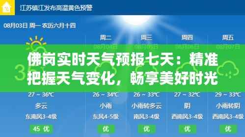佛岗实时天气预报七天:精准把握天气变化,畅享美好时光