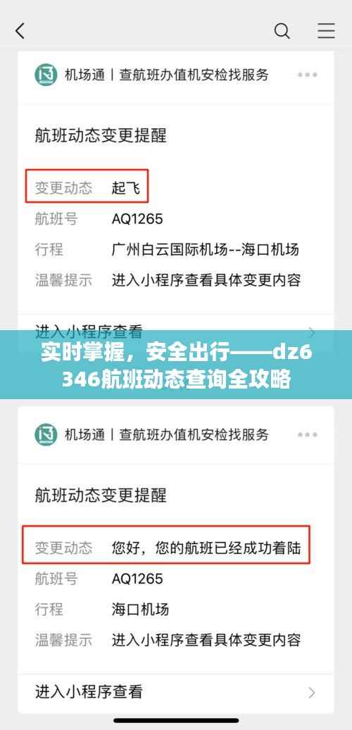 实时掌握，安全出行——dz6346航班动态查询全攻略