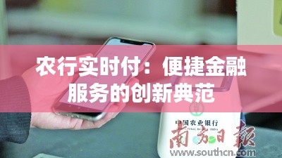 农行实时付:便捷金融服务的创新典范