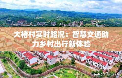 大楮村实时路况:智慧交通助力乡村出行新体验