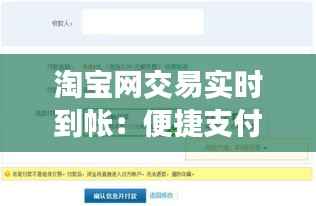 淘宝网交易实时到帐:便捷支付体验革新