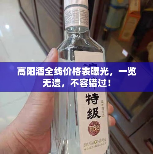 高阳酒全线价格表曝光,一览无遗,不容错过!