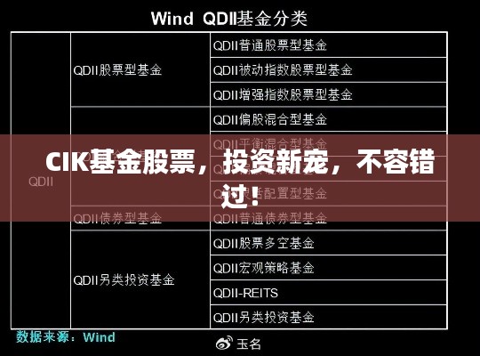 CIK基金股票,投资新宠,不容错过!